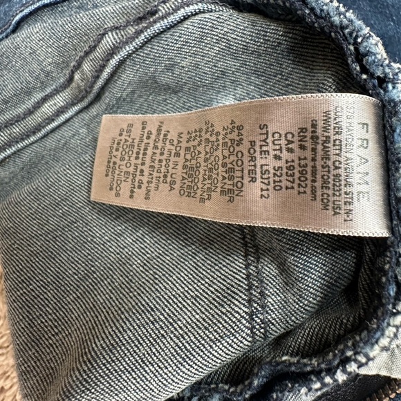 Frame Le Skinny de Jeanne Dark Blue size 24 - Picture 3 of 7